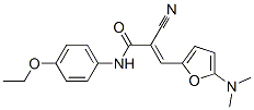 2-Propenamide,  2-cyano-3-[5-(dimethylamino)-2-furanyl]-N-(4-ethoxyphenyl)- 结构式