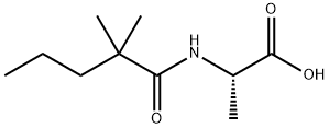 Alanine,  N-(2,2-dimethyl-1-oxopentyl)- 结构式