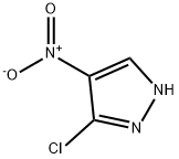 3-氯-4-硝基-1H-吡唑 结构式