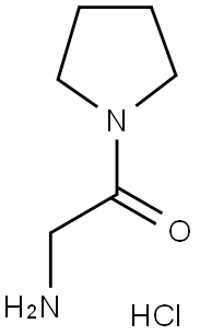 2-氨基-1-吡咯烷-1-基乙酮盐酸盐 结构式