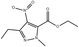 3-ETHYL-1-METHYL-4-NITRO-1H-PYRAZOLE-5-CARBOXYLIC ACID ETHYL ESTER 结构式