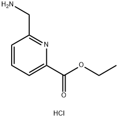 6-(氨基甲基)-2-吡啶甲酸乙酯盐酸盐 结构式