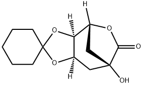 (-)-4,5-O-CYCLOHEXYLIDENEQUINIC ACID LACTONE 结构式