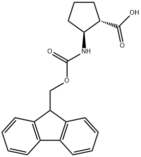 N-芴甲氧羰基-(1S,2S)-2-氨基环戊烷羧酸 结构式