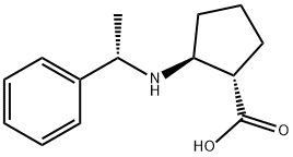 (1S,2S)-2-((S)-1-苯基乙基氨基)环戊烷羧酸 结构式