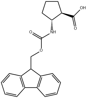 FMOC-(1R,2R)-2-氨基环戊烷羧酸 结构式