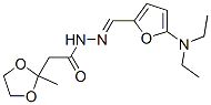 1,3-Dioxolane-2-acetic  acid,  2-methyl-,  [[5-(diethylamino)-2-furanyl]methylene]hydrazide  (9CI) 结构式