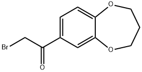 2-溴-1-(3,4-二氢-1,5-苯并氧-7-)乙酮 结构式