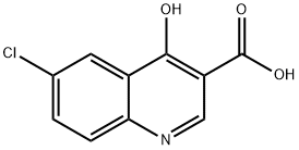 6-氯-4-羟基喹啉-3-羧酸 结构式