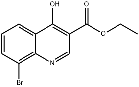 8-溴-4-羟基喹啉-3-羧酸乙酯 结构式