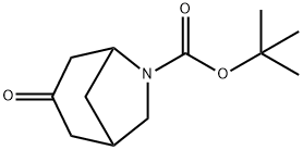 (1R,5S)-叔-丁基 3-氧亚基-6-氮杂二环[3.2.1]辛烷-6-甲酸基酯 结构式