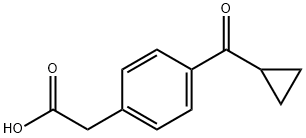 2-(4-(环丙烷羰基)苯基)乙酸 结构式