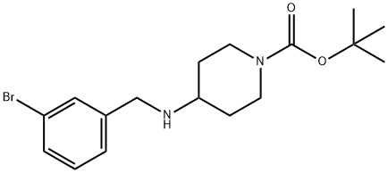 1-BOC-4-(3-BROMO-BENZYLAMINO)-PIPERIDINE 结构式