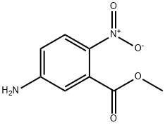 5-氨基-2-硝基-苯甲酸甲酯 结构式