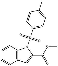 1H-Indole-2-carboxylic acid, 1-[(4-methylphenyl)sulfonyl]-, methyl ester 结构式