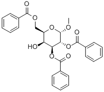 甲基-D-半乳糖苷-2,3,6-三苯甲酸酯 结构式