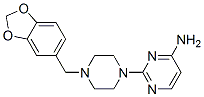 2-(4-Piperonyl-1-piperazinyl)pyrimidin-4-amine 结构式