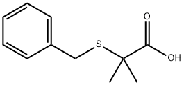 丙酸, 2-甲基-2-[(苯基甲基)硫基]- 结构式