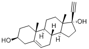 17A-PREGN-5-EN-20-YNE-3B,17-DIOL 结构式