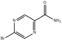 5-溴吡嗪-2-甲酰胺 结构式