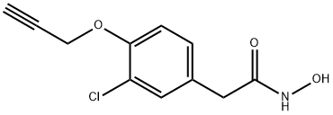 2-[3-Chloro-4-(2-propynyloxy)phenyl]acetohydroxamic acid 结构式