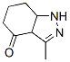 4H-Indazol-4-one,  1,3a,5,6,7,7a-hexahydro-3-methyl- 结构式