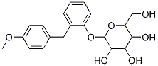 2-HYDROXYMETHYL-6-[2-(4-METHOXY-BENZYL)-PHENOXY]-TETRAHYDRO-PYRAN-3,4,5-TRIOL 结构式