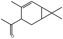 1-[4,7,7-三甲基二环[4.1.0]庚-4-烯-3-基]乙酮 结构式