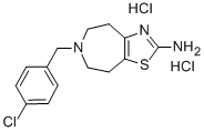 4H-THIAZOLO[4,5-D]AZEPIN-2-AMINE, 6-[(4-CHLOROPHENYL)METHYL]-5,6,7,8-TETRAHYDRO-, DIHYDROCHLORIDE 结构式