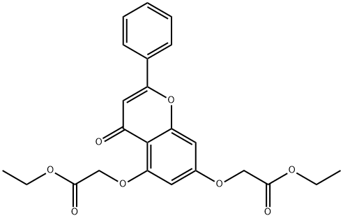 diethyl 2,2'-[(4-oxo-2-phenyl-4H-1-benzopyran-5,7-diyl)bis(oxy)]bisacetate 结构式