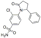 3-Chloro-4-(2-oxo-5-phenyl-1-pyrrolidinyl)benzenesulfonamide 结构式