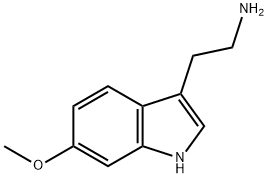 3-(2-氨基乙基)-6-甲氧基吲哚 结构式