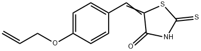 (5E)-5-(4-烯丙氧基苯亚甲基)-2-硫代-四氢噻唑-4-酮 结构式