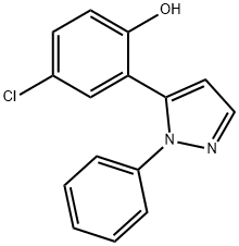 1-PHENYL-1H-5-(5'-CHLORO-2'-HYDROXYPHENYL)PYRAZOLE 结构式