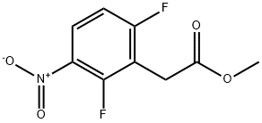 2-(2,6-二氟-3-硝基苯基)乙酸甲酯 结构式