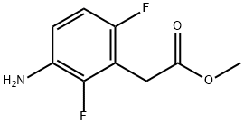 3-氨基-2,6-二氟苯乙酸甲酯 结构式