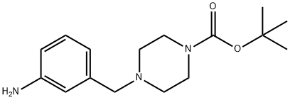 4-(3-氨基苄基)哌嗪-1-甲酸叔丁酯 结构式