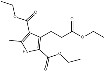 3-(2-ETHOXYCARBONYL-ETHYL)-5-METHYL-1H-PYRROLE-2,4-DICARBOXYLIC ACID DIETHYL ESTER
 结构式