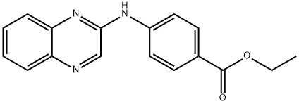 4-(喹喔啉-2-基氨基)苯甲酸乙酯 结构式
