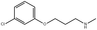 3-(3-氯苯氧基)-N-甲基-1-丙胺 结构式