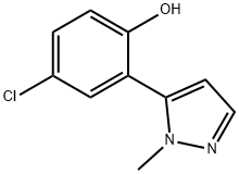 4-氯-2-(1-甲基-1H-吡唑-5-基)苯酚 结构式