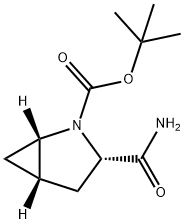 (1S,3S,5S)-3-(氨基羰基)-2-氮杂双环[3.1.0]己烷-2-甲酸叔丁酯 结构式