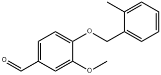 3-甲氧基-4-(2-甲苄基)氧基-苯甲醛 结构式