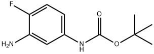 (3-氨基-4-氟苯基)-氨基甲酸叔丁酯 结构式