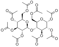 4-O-(2,3,4,6-四-O-乙酰基)-β-D-吡喃(型)葡糖基-D-吡喃(型)葡糖四乙酸酯 结构式