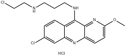 N-(2-Chloroethyl)-N'-(7-chloro-2-methoxybenzo[b]-1,5-naphthyridin-10-yl)-1,3-propanediamine 结构式