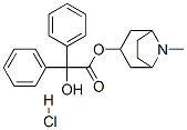 exo-8-methyl-8-azabicyclo[3.2.1]oct-3-yl diphenylglycolate hydrochloride 结构式