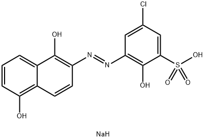 5-氯-3-[(1,5-二羟基-2-萘)偶氮]-2-羟基苯磺酸钠 结构式