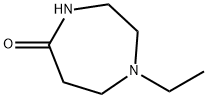 1-乙基六氢-5H-1,4-二氮杂卓-5-酮 结构式