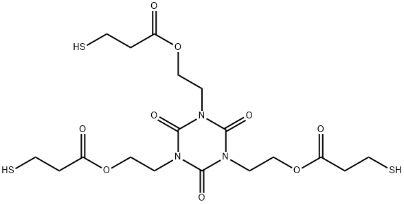 3-巯基丙酸-[2,4,6-三氧代-1,3,5-三嗪-1,3,5(2H,4H,6H)-次基]三-2,1-乙二醇酯 结构式